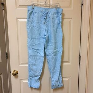 Lilly Pulitzer Sky Blue Women's Linen Pants Large